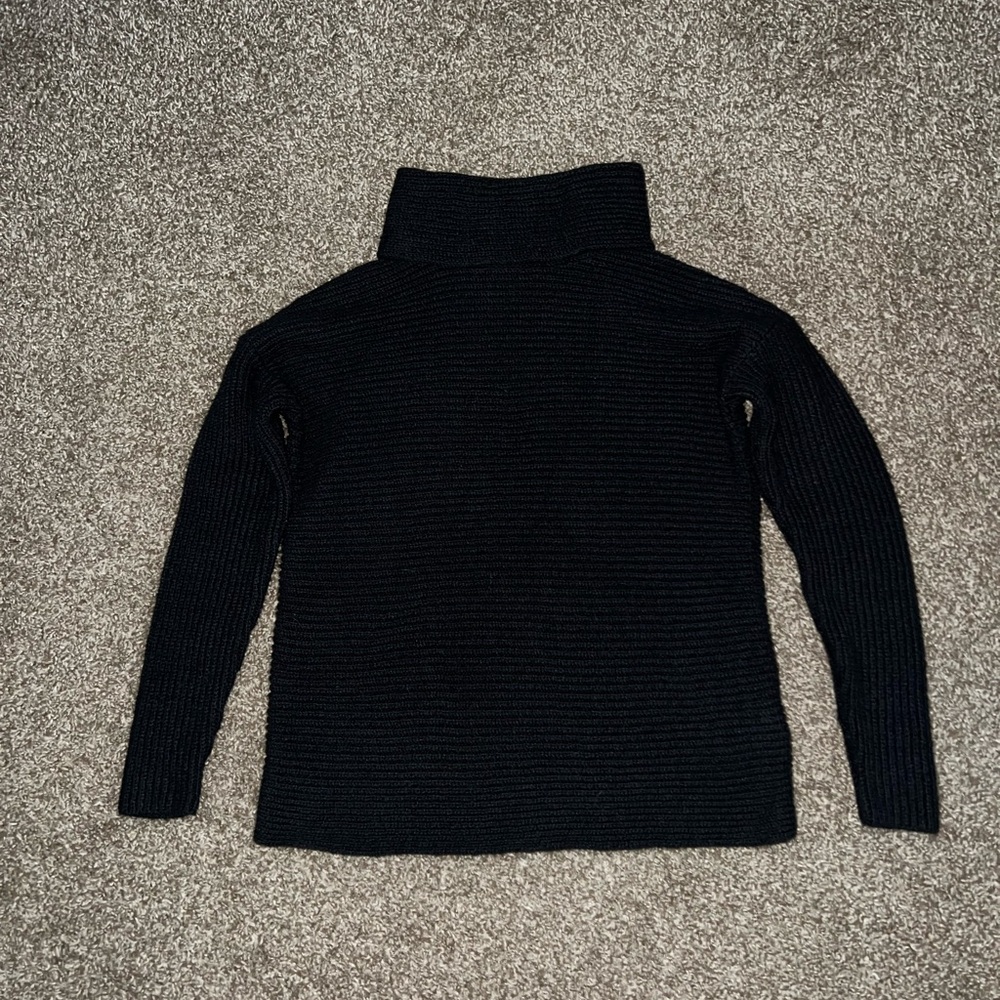 J.Crew Vintage OG Classic Black Turtleneck Cozy Warm Sweater